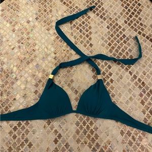 Teal Halter Bikini Top- VS- Size Small